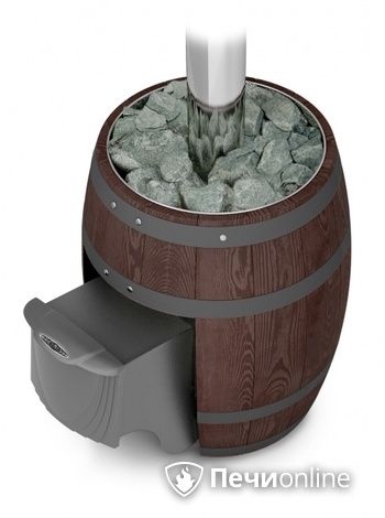 Дровяная печь-каменка TMF Вариата Carbon ДА Баррель палисандр в Звенигороде